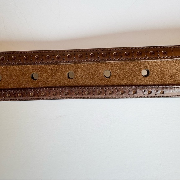 New Mezlan Tan Brown Leather Belt size 36 - Picture 5 of 6